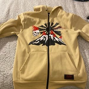 REASON graphic zip up hoodie.